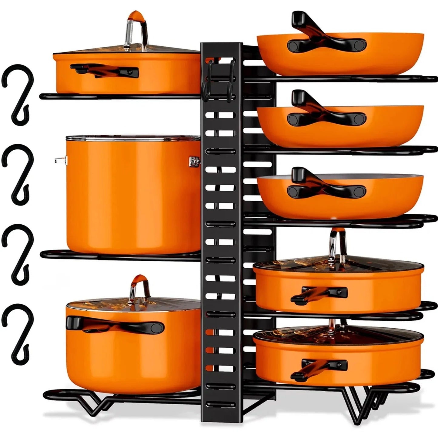 BBYSKITCHEN™ 8-Tier Adjustable Pot & Pan Organizer Rack (Ships from USA)