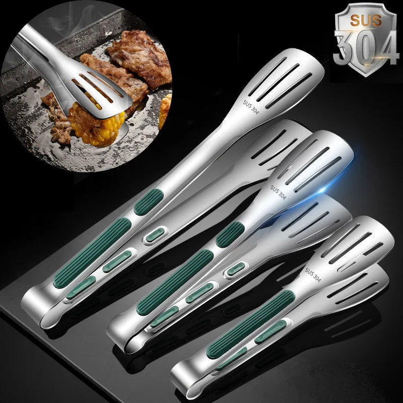 BBY’s Kitchen™ Stainless Steel Tongs Set – 7″, 9″ & 12″ Cooking & BBQ Essentials